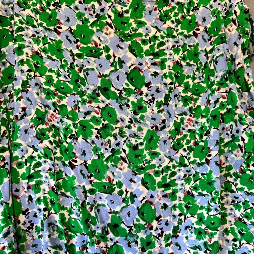 B Young Womens Floral Wrap Midi Skirt Size 40 Green Sustainable Preppy Work NWT - Picture 4 of 8
